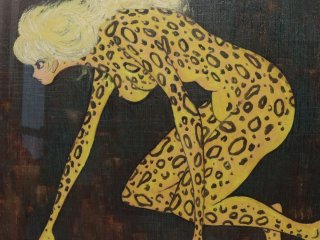Pintura Mujer Leopardo H. Matsuda