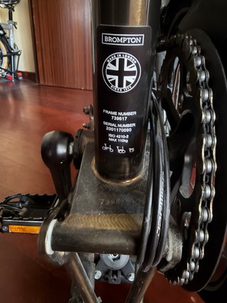 Brompton plegable 2020 negro metalizado