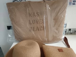 Set Nashi borsa, cappello e pochette