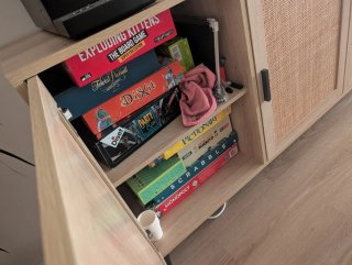 Aparador em MDF com Rattan/Melamina