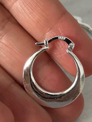 Orecchini Argento 925 Cerchio Bombato