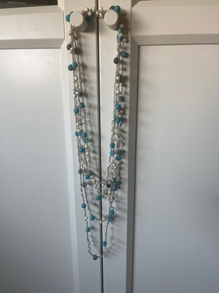 Collar Mil Vueltas Turquesa y Perlas