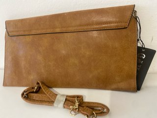 Pochette Marrone Eco Pelle Nuova con Etichetta