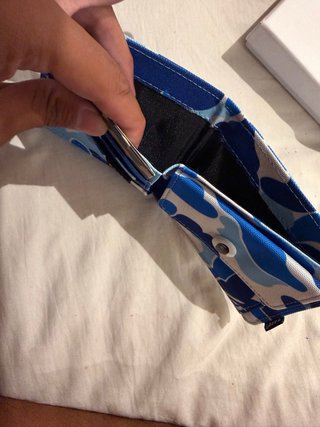 BAPE Cartera Camuflaje Azul