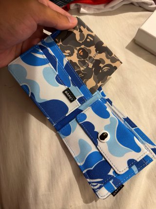 BAPE Cartera Camuflaje Azul