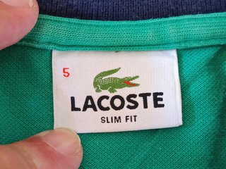 Polo Lacoste Verde Talla L Slim Fit