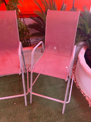 3 Sillones Grandes Terraza Metal Gris