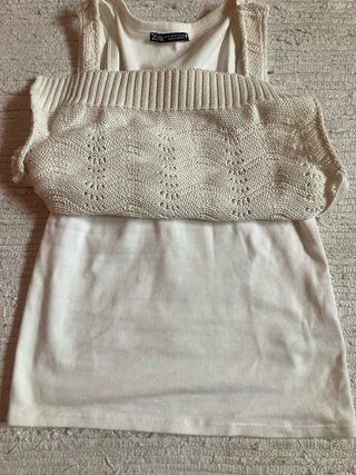 Camiseta tejido combinado