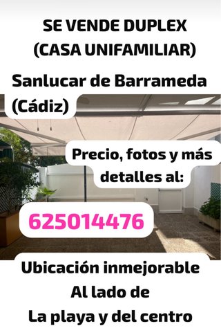 625014476. Se vende CASA. Sanlucar de Barrameda
