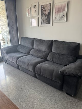 Sofá relax eléctrico gris