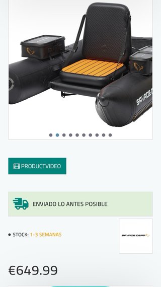 Pato de pesca Savage Gear Belly boat Pro motor