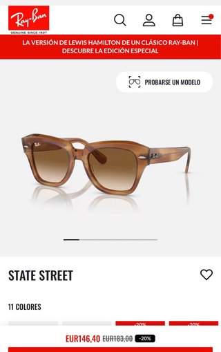 Gafas Ray-Ban Beige/Marrón Nuevas
