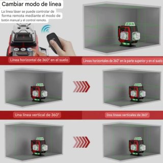 Nivel Láser 4D 16 Líneas Accesorios Maletín