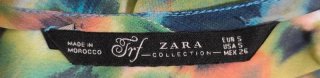 Top gasa ZARA Y2K Tie-Dye Talla S