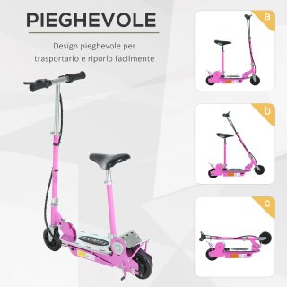 Monopattino Elettrico per Bambino con Sedile Rosa