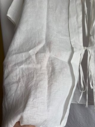 Blusa Zara Lino Blanca Talla XL
