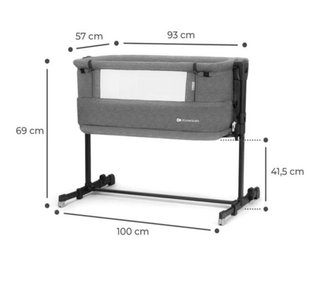 Minicuna Kinderkraft gris