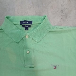 GANT Fitted Green Polo Shirt Men's Size M