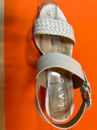 Sandalias piel blancas LaTouche T35 sin estrenar