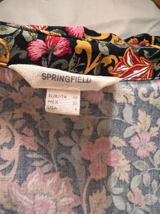 Vestido longo Springfield estampado