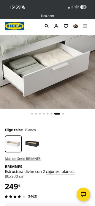 Estructura diván IKEA BRIMNES 80x200