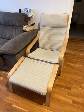 Sillón Poäng Ikea Chapa Abedul Beige