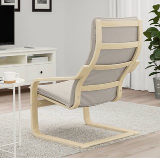 Sillón Poäng Ikea Chapa Abedul Beige