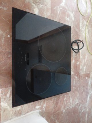 Placa inducción Siemens cristal negro