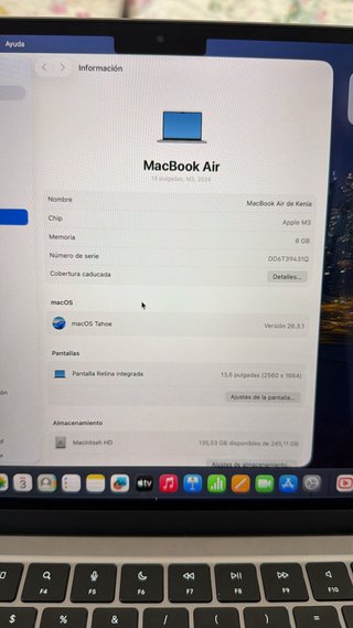 MacBook Apple Plata/Gris Espacial