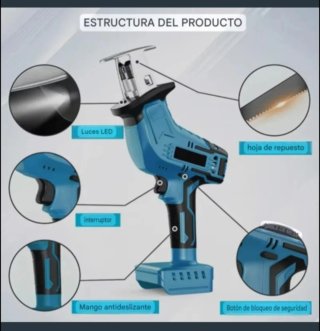 Sierra Sable Portátil Recargable (2 Baterías)