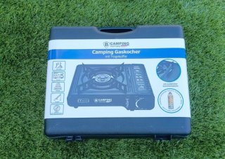 Estufa Gas Portátil Camping Germany Negra
