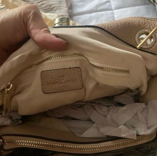 Bolso Gloria Ortiz piel beige con flecos