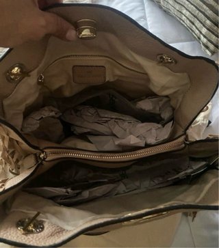 Bolso Gloria Ortiz piel beige con flecos