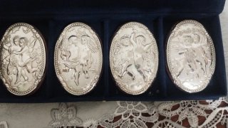 Set 4 Angeli Quattro Stagioni Laminato Argento