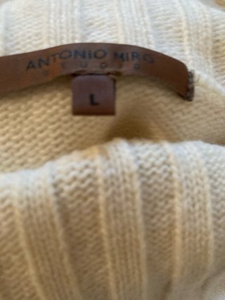 Jersey cuello alto Antonio Miro beige