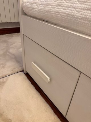 Cama nido con cajones y colchón de 110x190