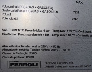 Caldera Gasoil Ferroli Muy Buen Estado