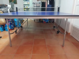 Mesa de ping pong azul