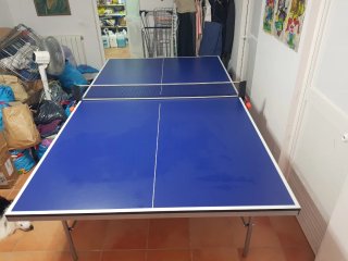 Mesa de ping pong azul