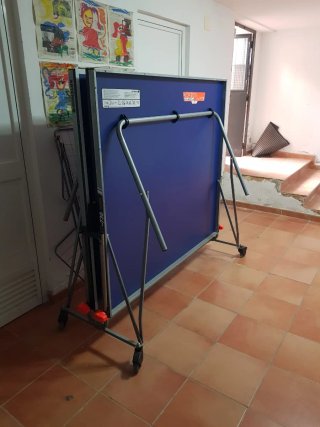 Mesa de ping pong azul