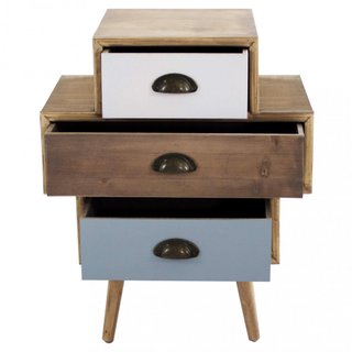 Mobiletto 3 Cassetti 50x35x30cm in Legno di Pino