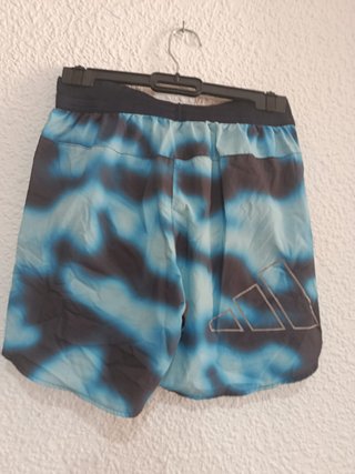 Pantalón corto running Adidas azul y negro Talla S