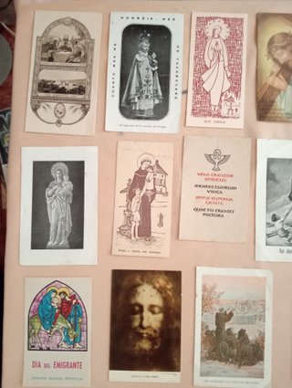 Lote 39 estampas religiosas antiguas