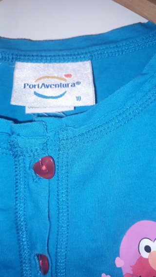Vestido niña azul de Port Aventura con Elmo y flor
