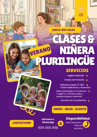 Clases particulares y niñera a domicilio