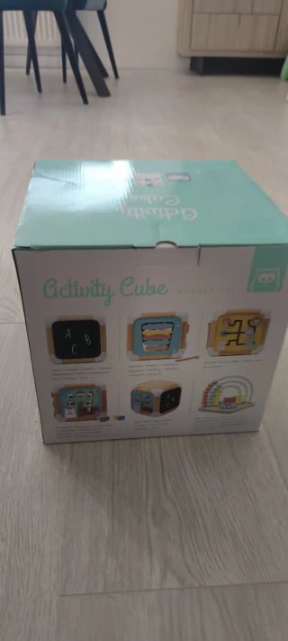 Cubo actividades madera bebé 1 año