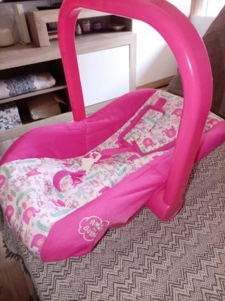 Silla coche muñeca rosa