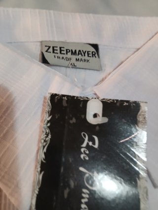 Camisa ZEE PRAYER XL Blanca Rayas