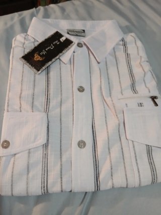 Camisa ZEE PRAYER XL Blanca Rayas