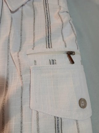 Camisa ZEE PRAYER XL Blanca Rayas